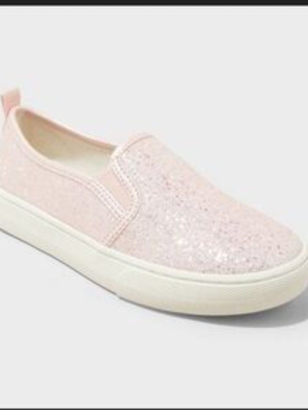 Cat & Jack' Pink Sparkle Charlotte Slip-On Sneakers Size 3